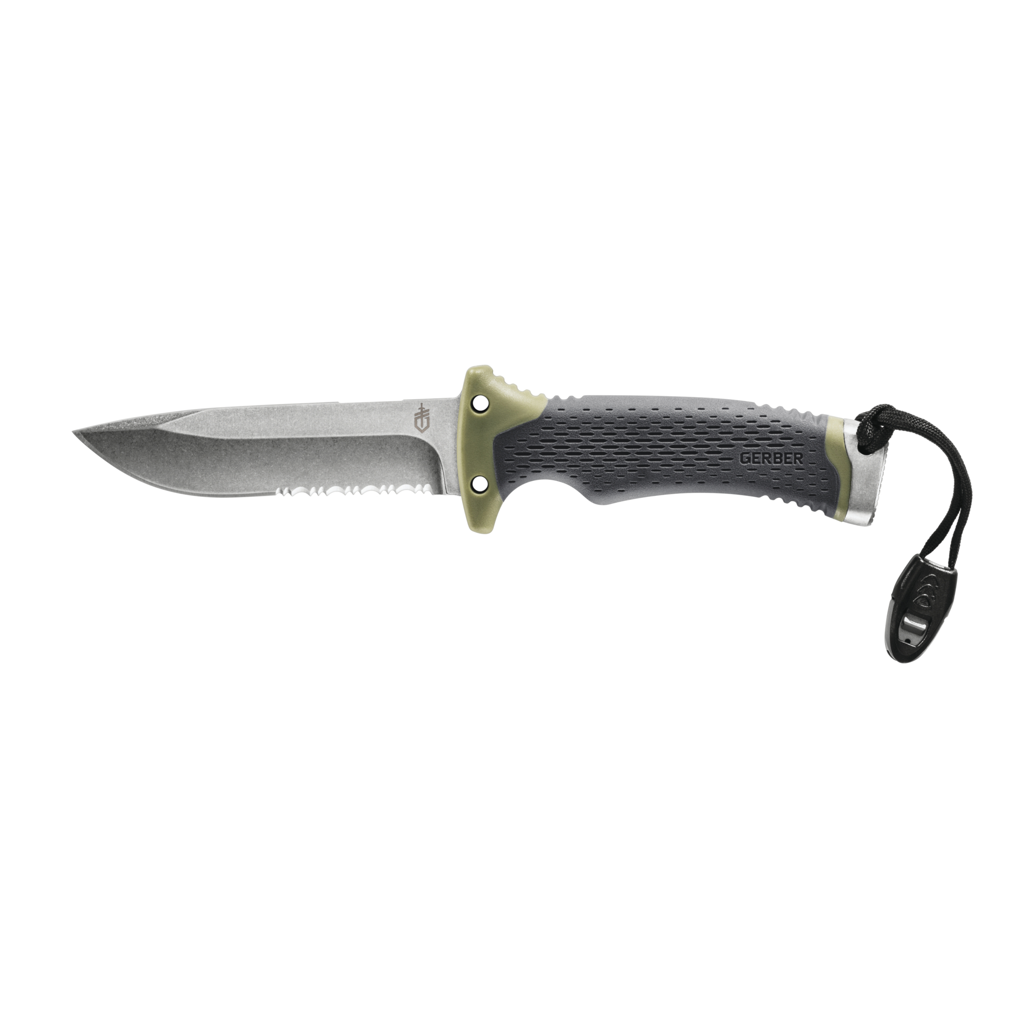Gerber 10in. Ultimate Knife with Half-Serrated 4.75in. Drop Point Blade, Model# 31-003941